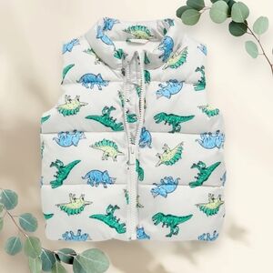 NWT Old Navy Kids/Baby Dinosaur Puffer Jacket‎ Unisex 6-12 Months water resistat